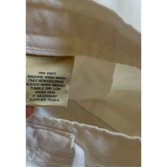 Island Shores White Linen Pants Large - Picture 14 of 14
